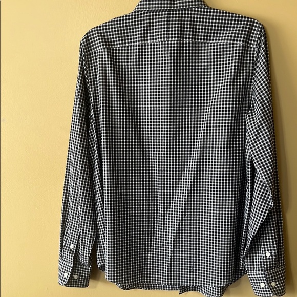 Chaps Black and White Casual Button Down Shirt - Picture 4 of 6